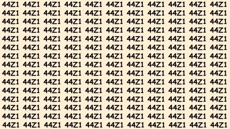 Optical Illusion Visual Test: You Need to Be Eagle Eyed to Spot Hidden Number 4421 in Sea of 44Z1s in 20 Seconds