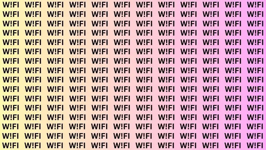 Optical Illusion Brain Challenge: If you have Extra Sharp Eyes Find the Hidden Word Wifi in 12 Secs