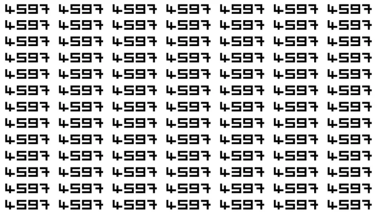 Test Visual Acuity: If you have 20/20 HD Vision Find the Number 4397 in 12 Secs