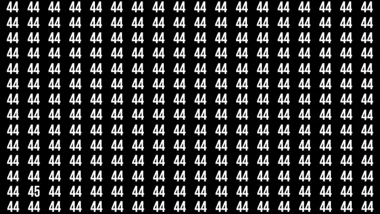 Observation Eye Test: If you have Extra Sharp Eyes Find the Number 45 in 10 Secs