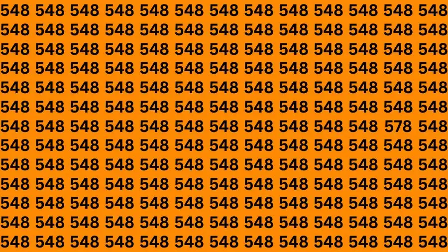 Optical Illusion Visual Test: If you have 50/50 Vision Find the number 578 in 13 Secs