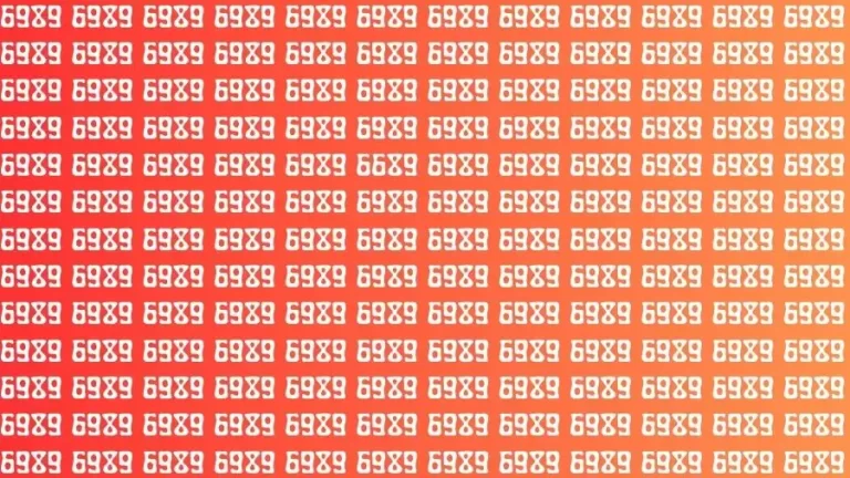 Optical Illusion Brain Challenge: If you have Eagle Eyes Find the Number 6689 among 6989 in 15 Secs