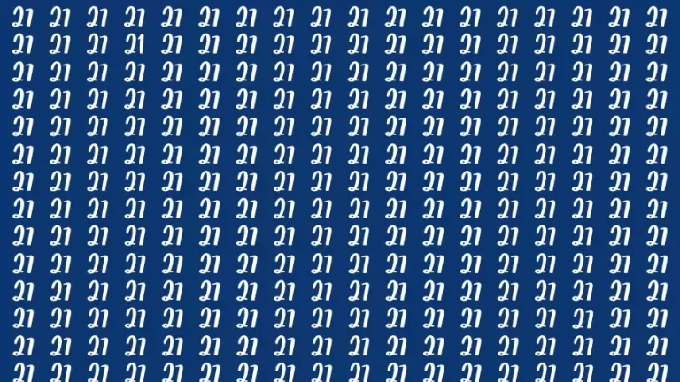 Observation Find it Out: If you have Sharp Eyes Find the Number 21 in 20 Secs