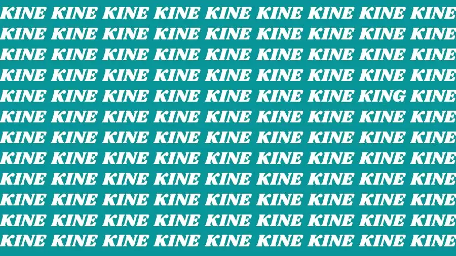 Optical Illusion Visual Test: If you have 50/50 Vision Find the Word King in 13 Secs