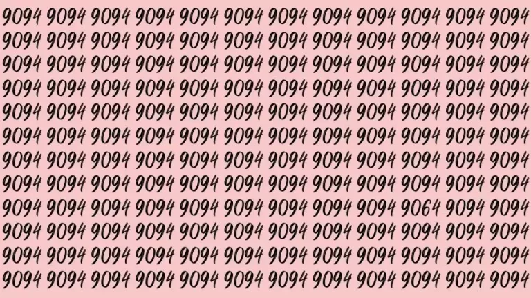 Optical Illusion Brain Test: If you have Eagle Eyes Find the Number 9064 in 15 Secs