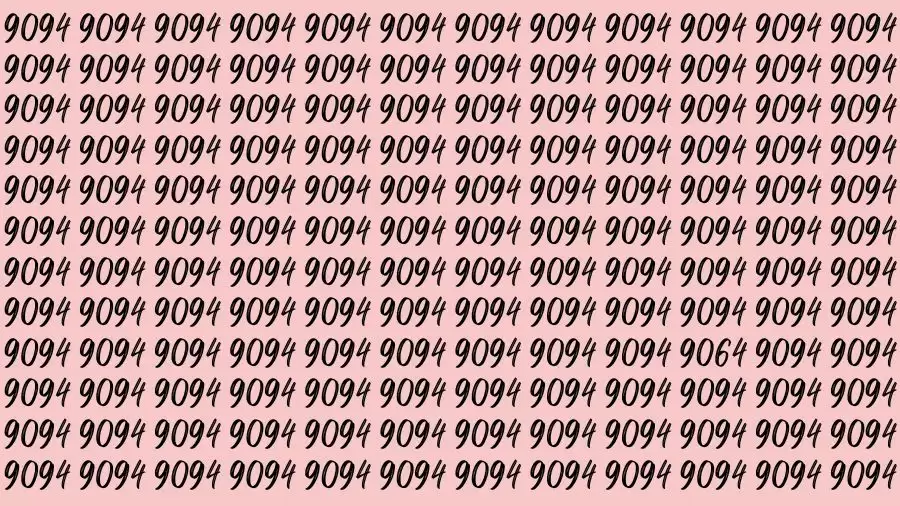 Optical Illusion Brain Test: If you have Eagle Eyes Find the Number 9064 in 15 Secs