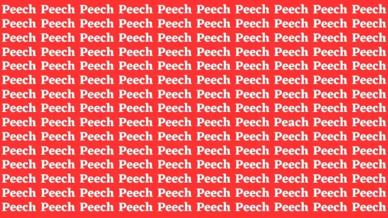 Optical Illusion Brain Challenge: If you have Extra Sharp Eyes Find the Word Peach in 15 Secs