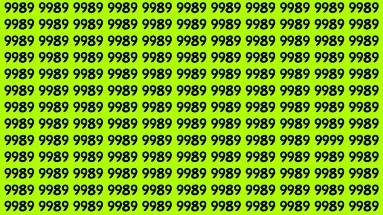 Optical Illusion: If you have Hawk Eyes Find the number 9999 in 13 Secs