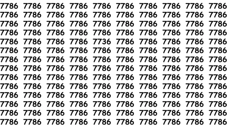 Test Visual Acuity: If you have Eagle Eyes Find the Number 7736 among 7786 in 15 Secs