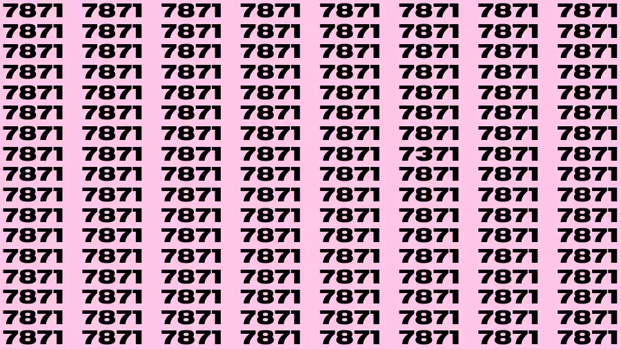 Test Visual Acuity: If you have Eagle Eyes Find the Number 7371 among 7871 in 15 Secs