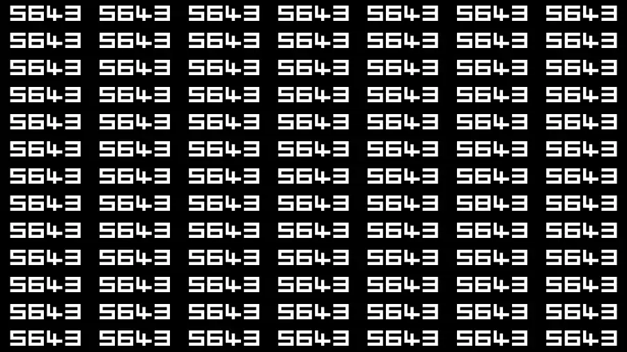 Observation Brain Test: If you have 50/50 Vision Find the Number 5843 among 5643 in 15 Secs