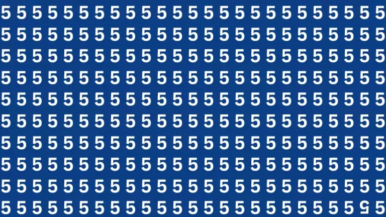 Optical Illusion Eye Test: If you have Sharp Eyes Find the Inverted 5 in 15 Secs