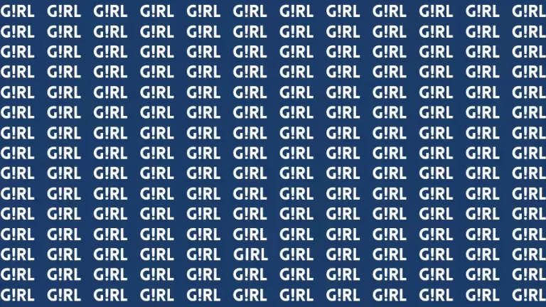 Optical Illusion Brain Test: If you have Sharp Eyes Find the word Girl in 20 Secs