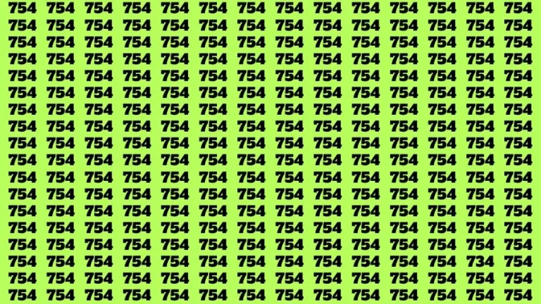 Optical Illusion Eye Test: If you have Sharp Eyes Find the number 734 in 10 Secs