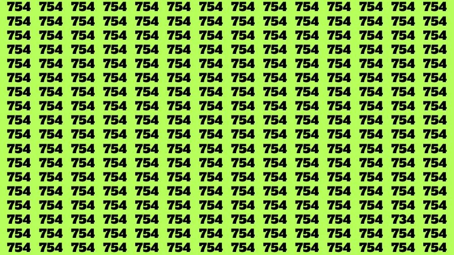 Optical Illusion Eye Test: If you have Sharp Eyes Find the number 734 in 10 Secs