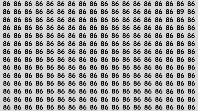 Optical Illusion Brain Test: If you have Sharp Eyes Find the number 89 in 10 Secs