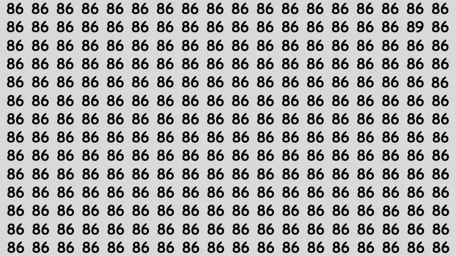 Optical Illusion Brain Test: If you have Sharp Eyes Find the number 89 in 10 Secs