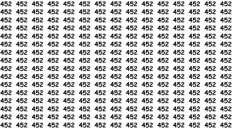 Optical Illusion Brain Test: If you have Sharp Eyes Find the number 432 in 10 Secs