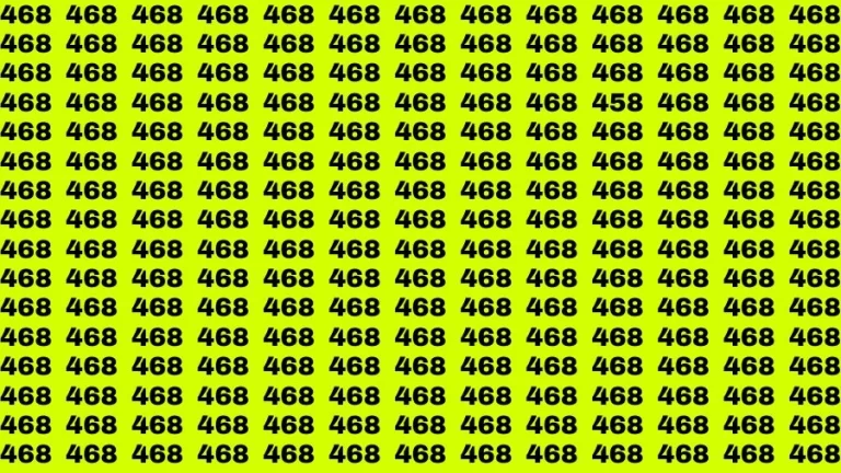 Optical Illusion Eye Test: If you have Eagle Eyes Find the Number 458 in 18 Secs