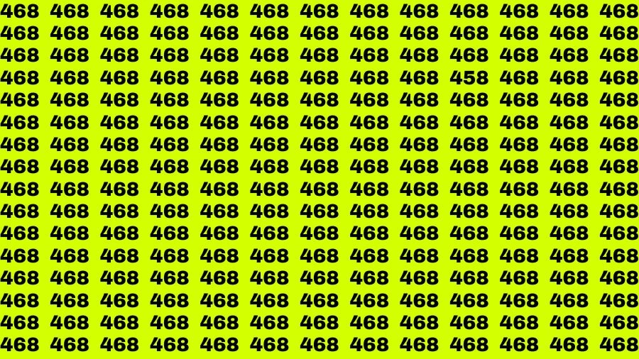 Optical Illusion Eye Test: If you have Eagle Eyes Find the Number 458 in 18 Secs