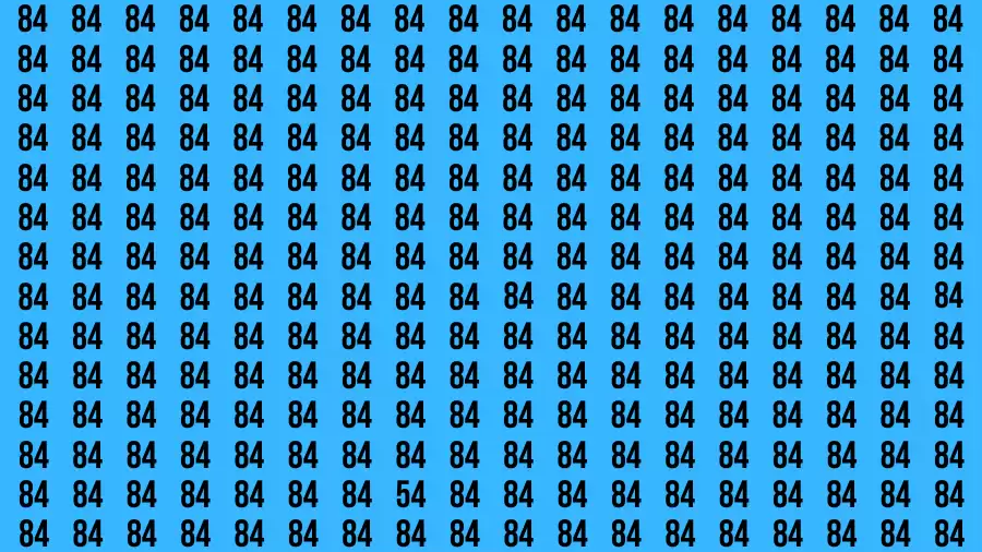 Test Visual Acuity: If you have Hawk Eyes Find the Number 54 among 84 in 12 Secs