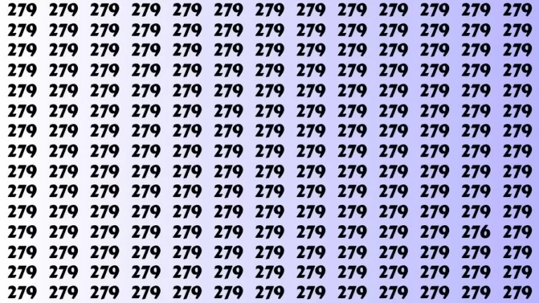 Optical Illusion: If you have Hawk Eyes Find the Number 276 in 13 Secs