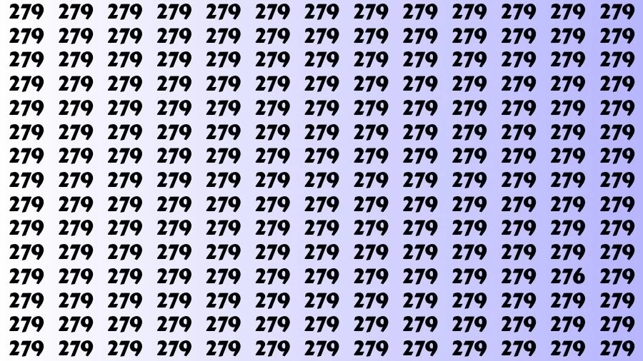 Optical Illusion: If you have Hawk Eyes Find the Number 276 in 13 Secs