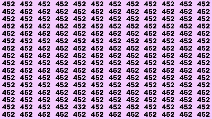 Optical Illusion Eye Test: If you have Eagle Eyes Find the Number 432 in 18 Secs