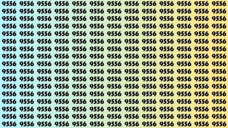 Optical Illusion Visual Test: If you have Eagle Eyes Find the Number 9559 among 9556 in 14 Secs