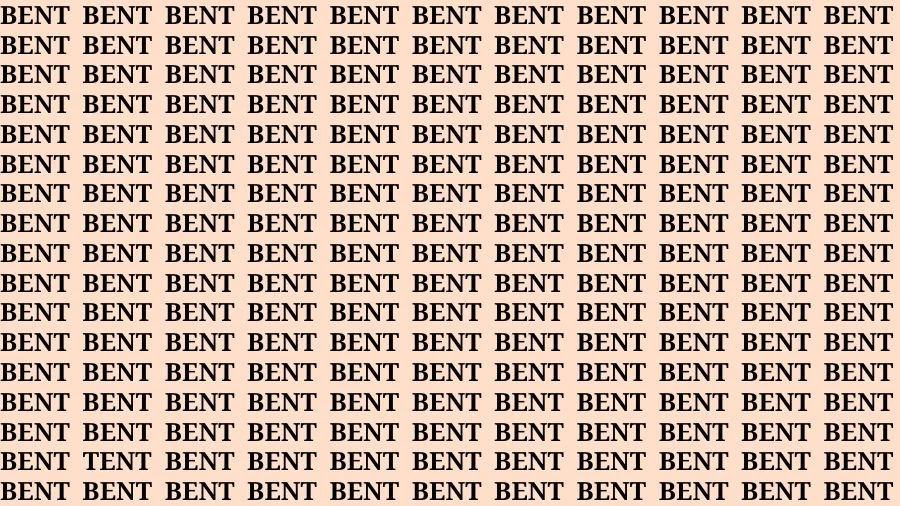 Optical Illusion Eye Test: If you have Eagle Eyes Find the Word Tent in 15 Secs