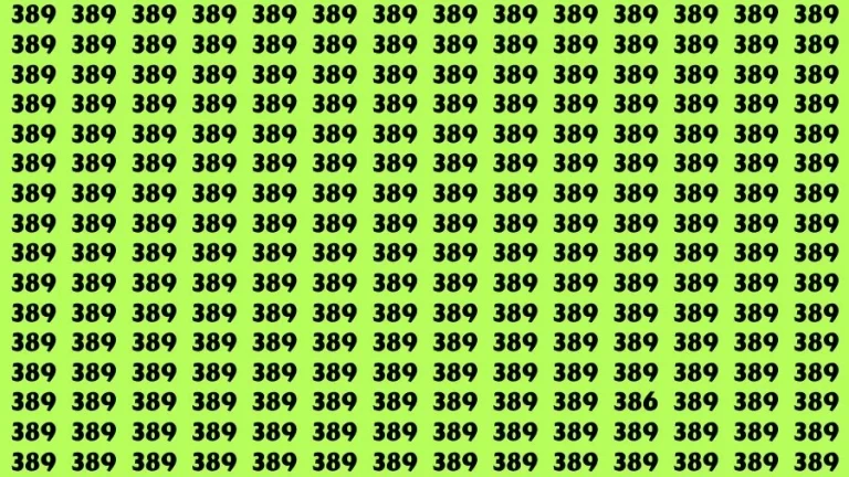 Optical Illusion Visual Test: If you have Sharp Eyes Find the Number 386 in 20 Secs