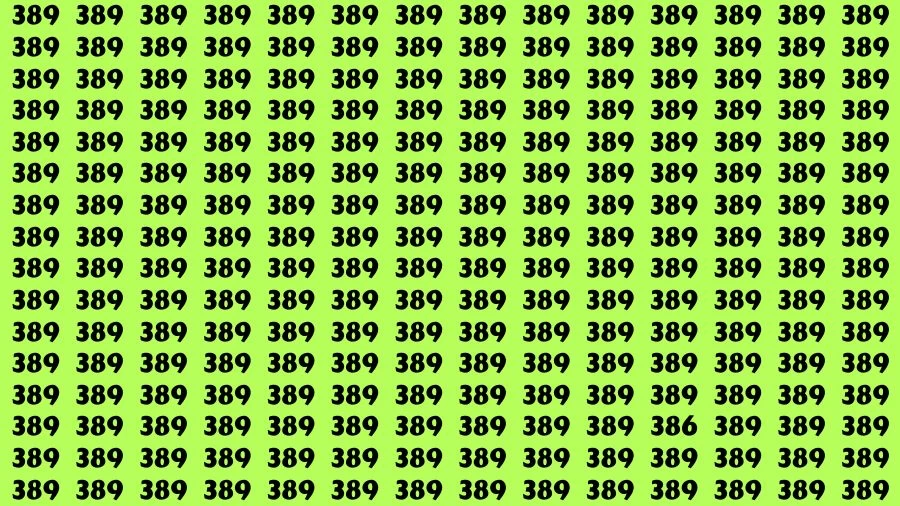 Optical Illusion Visual Test: If you have Sharp Eyes Find the Number 386 in 20 Secs