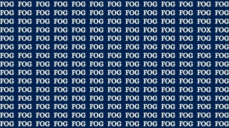 Optical Illusion Eye Test: If you have Eagle Eyes Find the Word Fox in 18 Secs