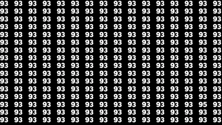 Thinking Test: If you have Eagle Eyes Find the Number 95 among 93 in 14 Secs