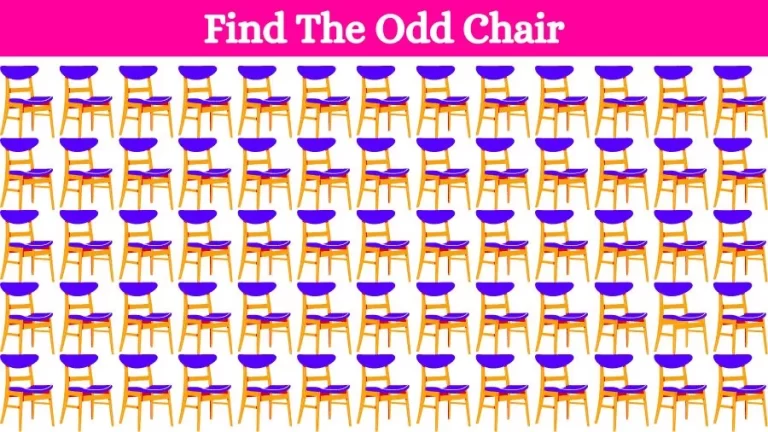 Optical Illusion Visual Test: If you have Eagle Eyes find the Odd Chair in 18 Seconds