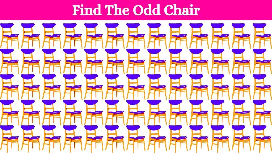 Optical Illusion Visual Test: If you have Eagle Eyes find the Odd Chair in 18 Seconds