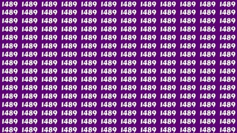 Optical Illusion Brain Challenge: If you have Sharp Eyes Find the Number 1486 among 1489 in 15 Secs