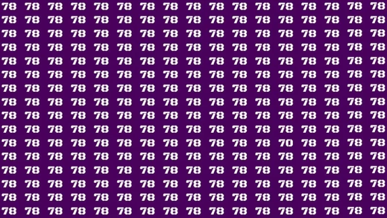 Optical Illusion Brain Challenge: If you have Hawk Eyes Find the Number 70 among 78 in 12 Secs