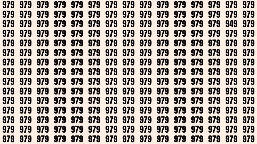 Optical Illusion Visual Test: If you have Eagle Eyes Find the Number 949 in 14 Secs