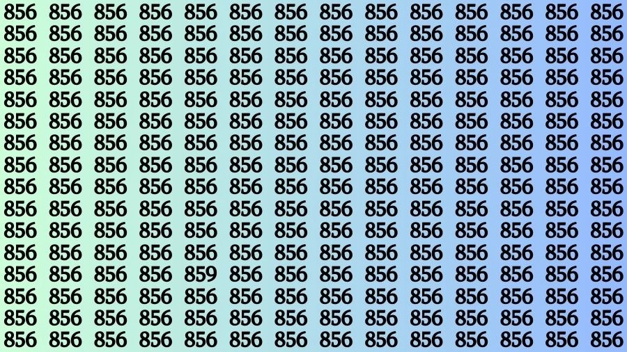 Optical Illusion Eye Test: If you have Sharp Eyes Find the number 859 in 10 Secs