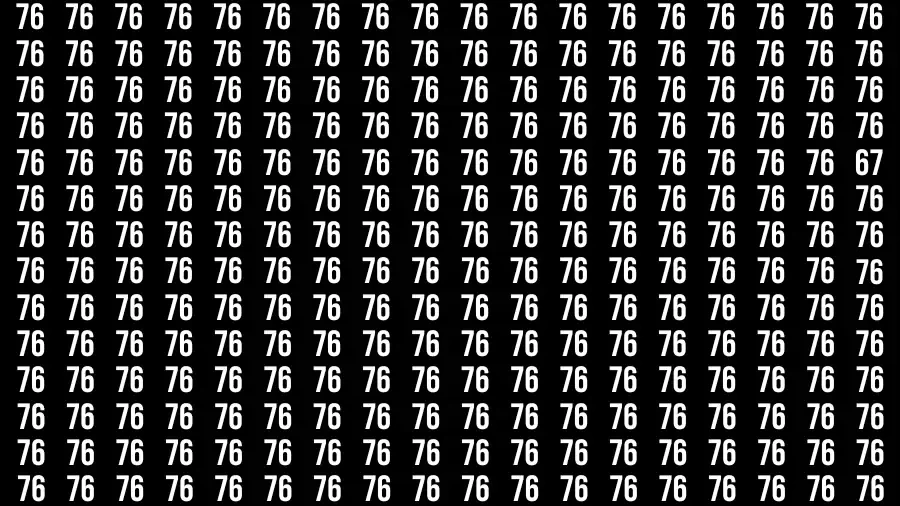 Brain Teaser: If you have Extra Sharp Eyes Find the number 67 in 10 Secs