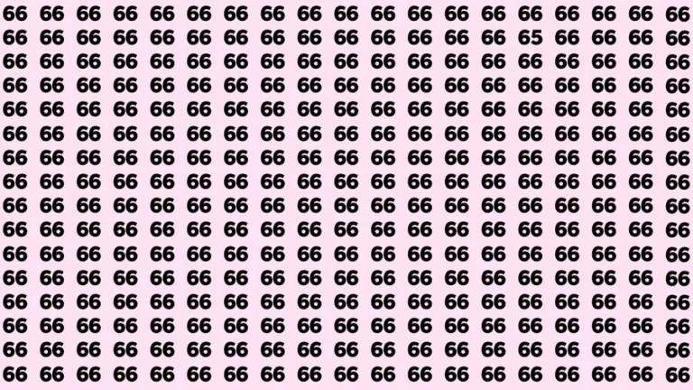 Optical Illusion Visual Test: If you have Sharp Eyes Find the Number 65 in 16 Secs