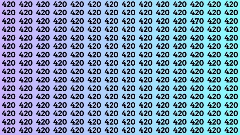 Optical Illusion Eye Test: If you have Eagle Eyes Find the Number 470 in 18 Secs