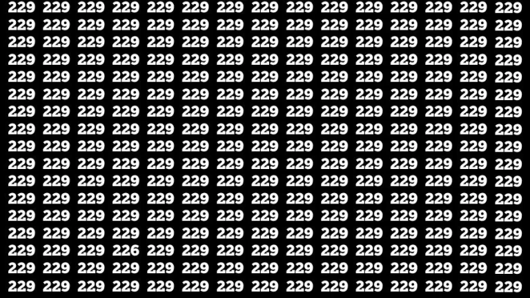 Optical Illusion Eye Test: If you have Hawk Eyes Find the Number 226 in 13 Secs