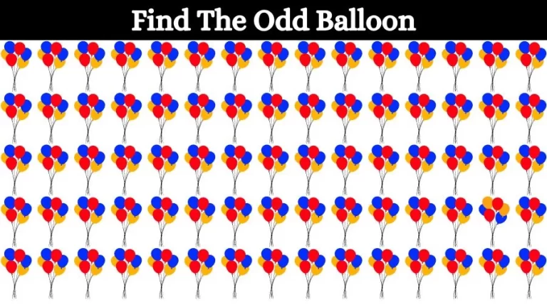 Optical Illusion Visual Test: If you have Eagle Eyes find the Odd Balloon in 18 Seconds