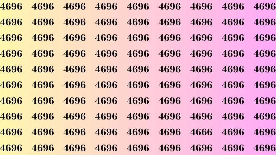 Optical Illusion Visual Test: If you have Sharp Eyes Find the Number 4666 in 16 Secs