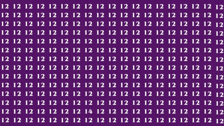 Observation Brain Challenge: If you have Hawk Eyes Find the Number 14 in 15 Secs