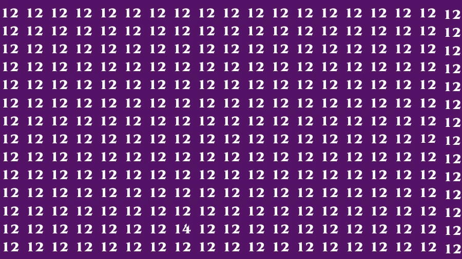 Observation Brain Challenge: If you have Hawk Eyes Find the Number 14 in 15 Secs