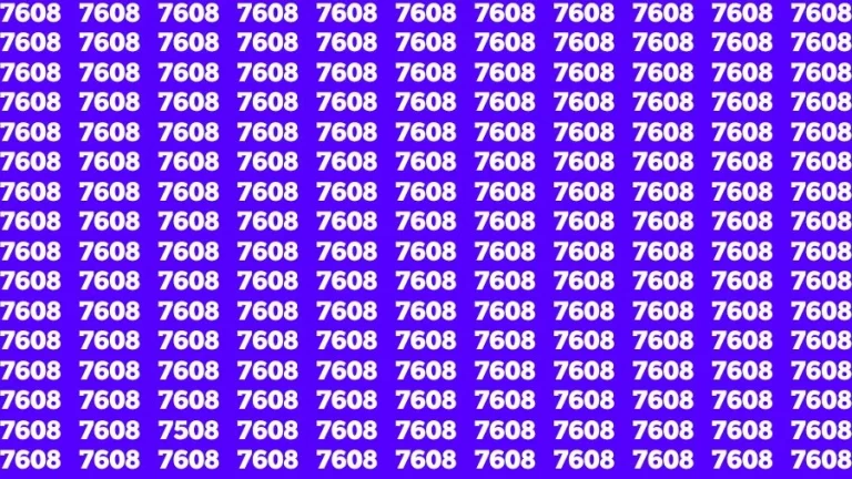 Optical Illusion Brain Challenge: If you have Hawk Eyes Find the Number 7508 among 7608 in 12 Secs