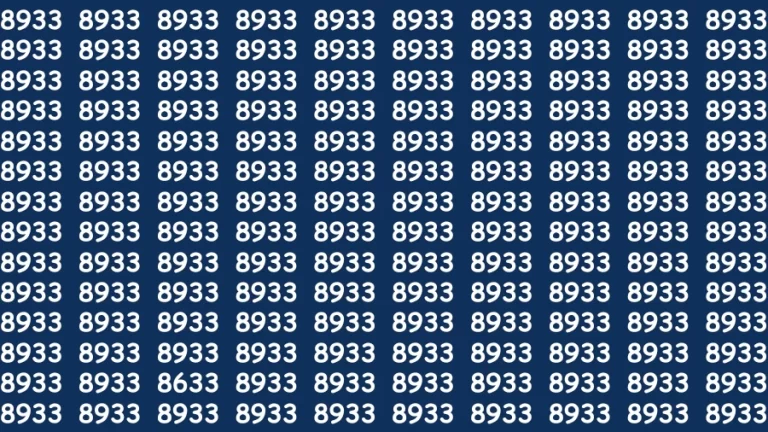 Observation Find it Out: If you have Sharp Eyes Find the Number 8633 in 10 Secs